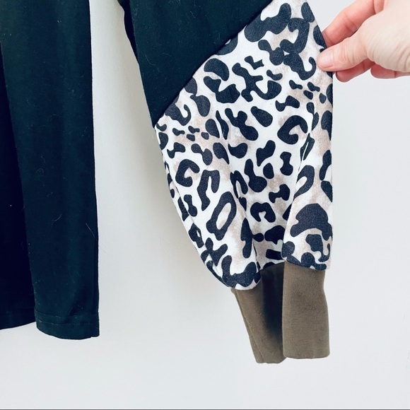 NWT Naggoo Gold Sequin Snowflake Top Animal Cheetah Print Details Large - Picture 3 of 8